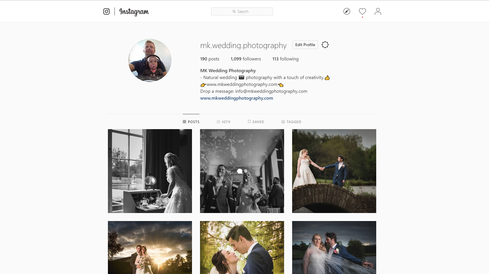 mk wedding photography on Instagram