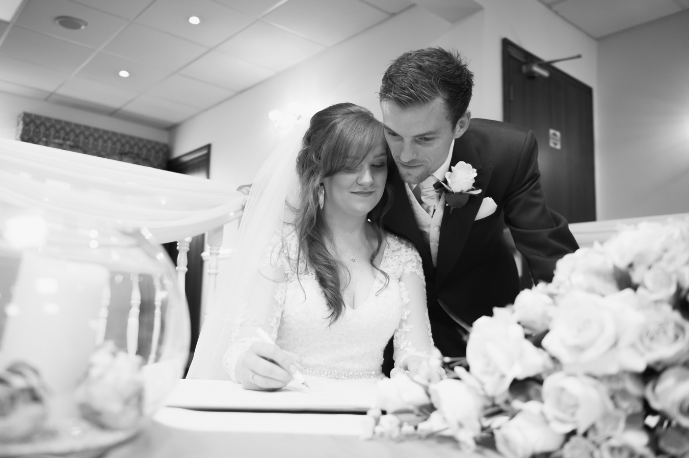 wedding ceremony at ullesthrope hotel by Mk Wedding photography