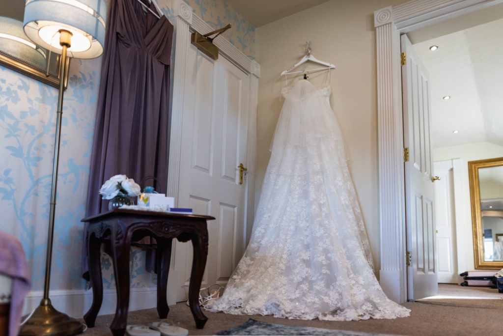preparation room and wedding dress Warwick House